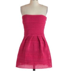 {ModCloth} Take a Close Loop Pink Dress - M